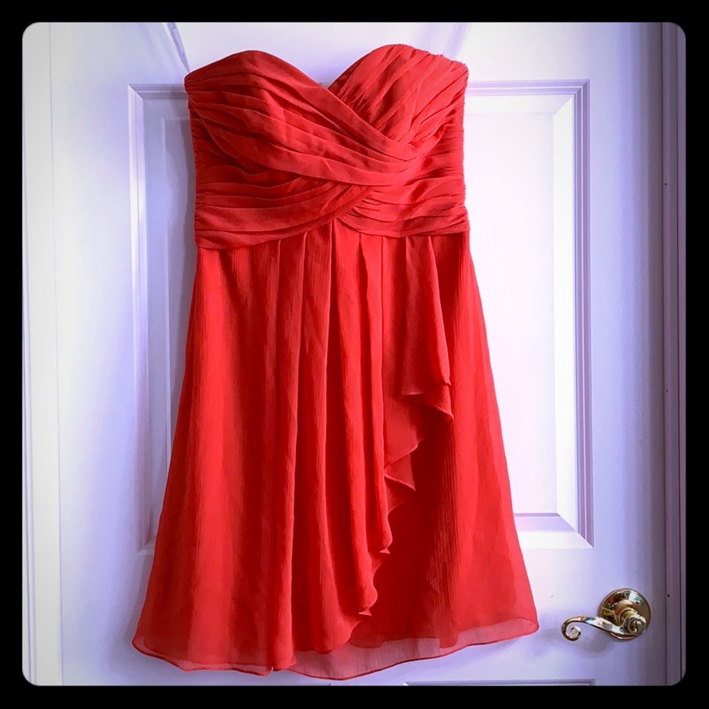 David’s Bridal coral bridesmaid dress size 6